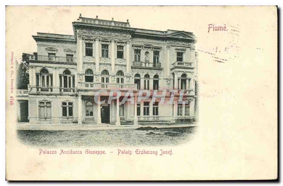 CPA Fiume Palazzo Arciducca Giuseppe Palais erzherzog Josef