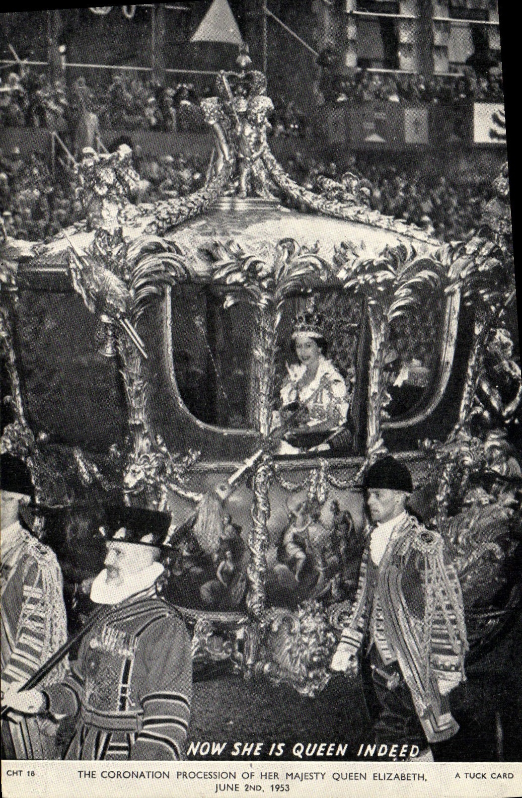 La procession de couronnement de Sa Majesté la Reine Elizabeth — Tuck Card CHT 18