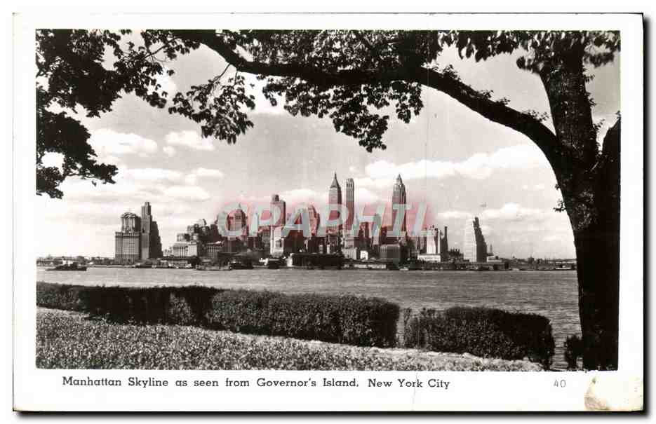 CPA Manhattan Skyline As Seen From Governor's Island New York City