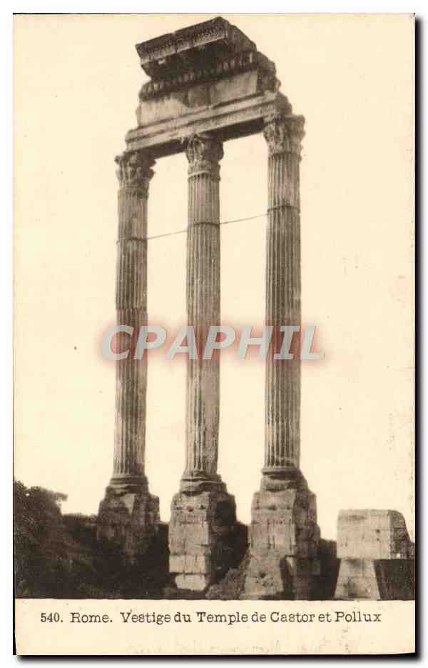 CPA Rome Vestige Du Temple De Castor Et Pollux