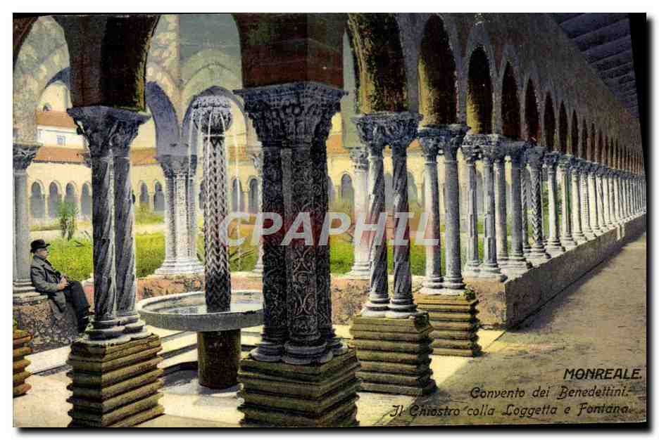 CPA Moreale Convento Dei Benedettini Il Chiostro colla Loggatta e Fontana