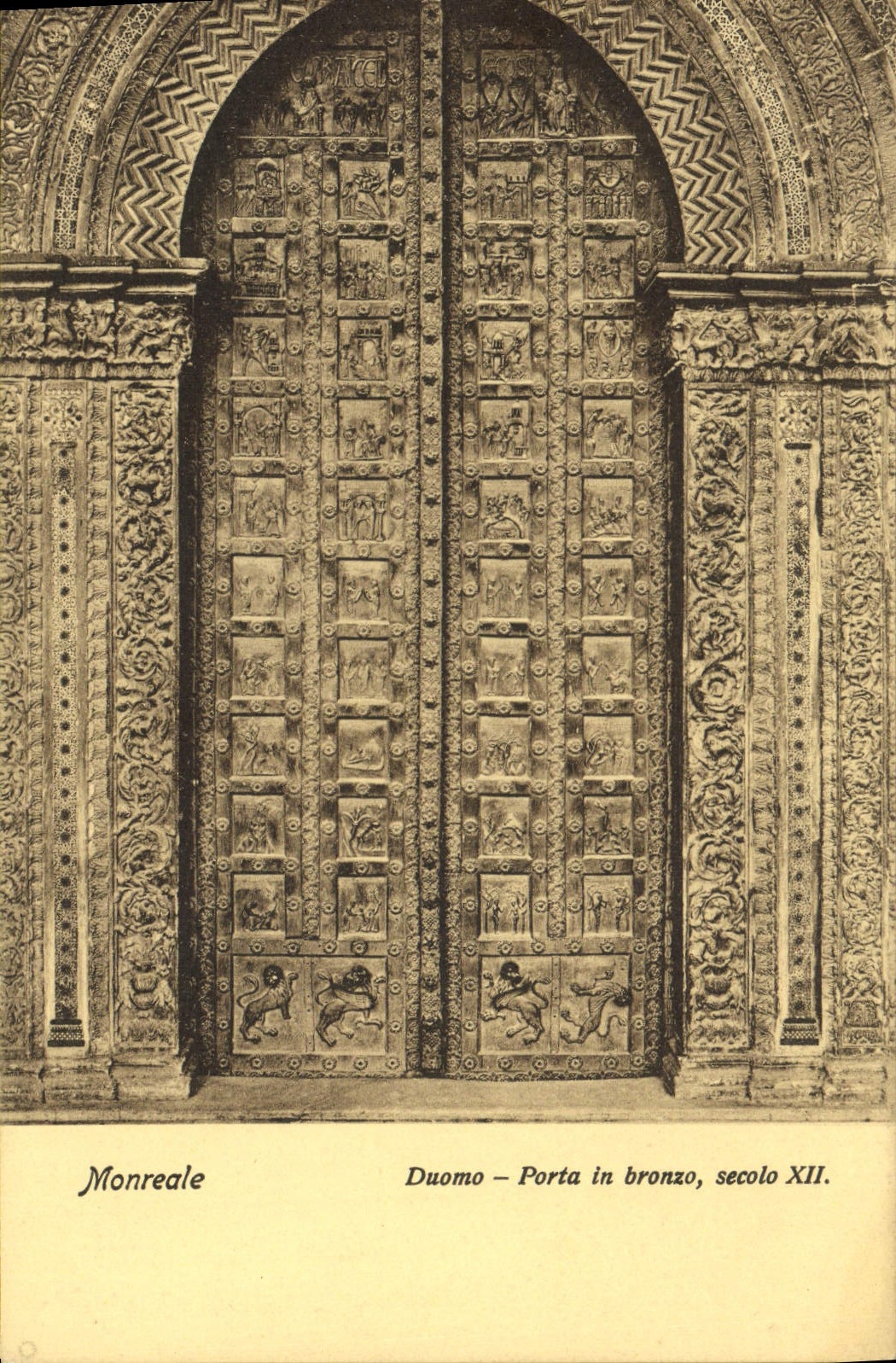 CPA Monreale Duomo Porta In Bronzo Secolo XII