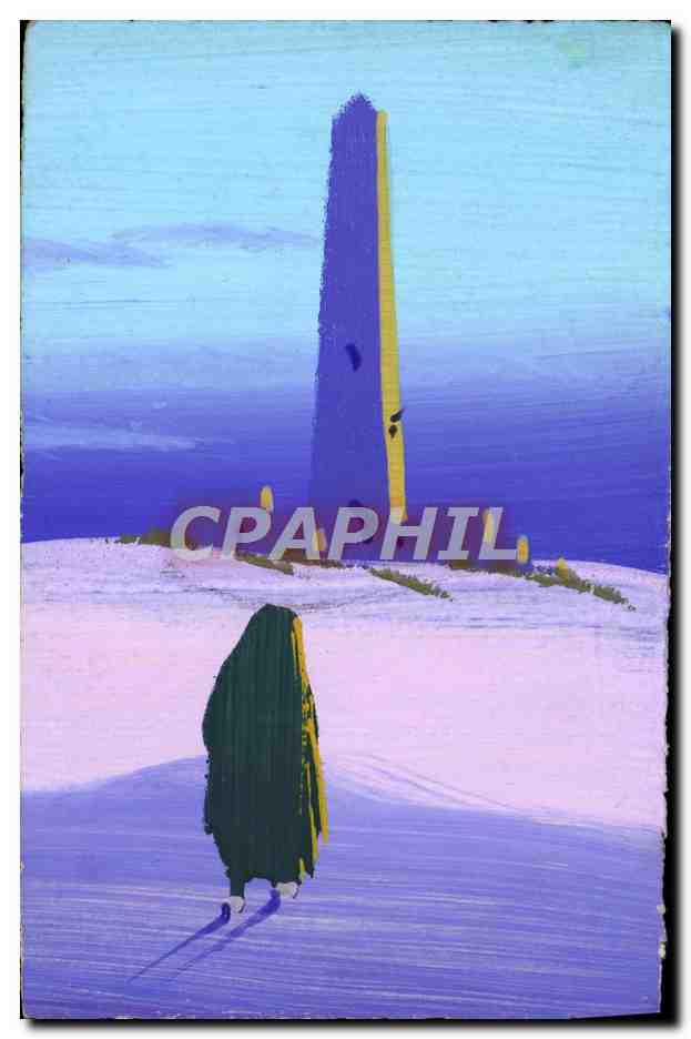CPA Egypte (dessin peint a la main)