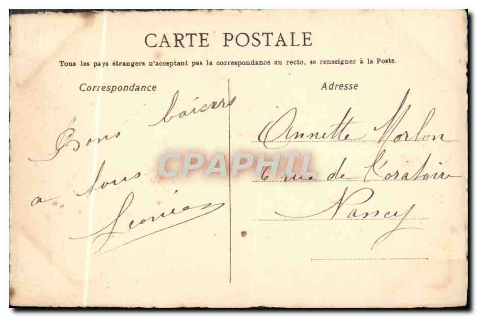CPA Egypte (dessin peint a la main) — Rückseite
