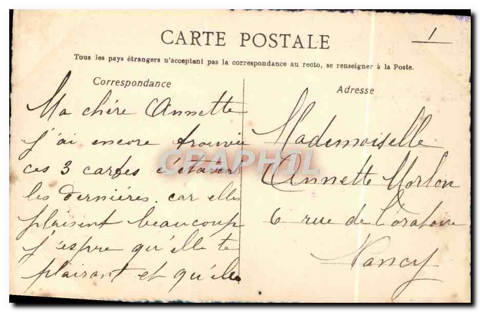 CPA Egypte (dessin peint a la main) — Rückseite
