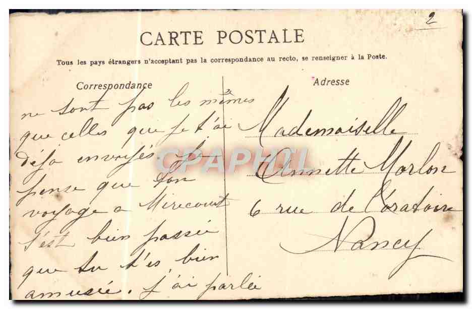 CPA Egypte Pyramide Chameau (dessin peint a la main) — Rückseite