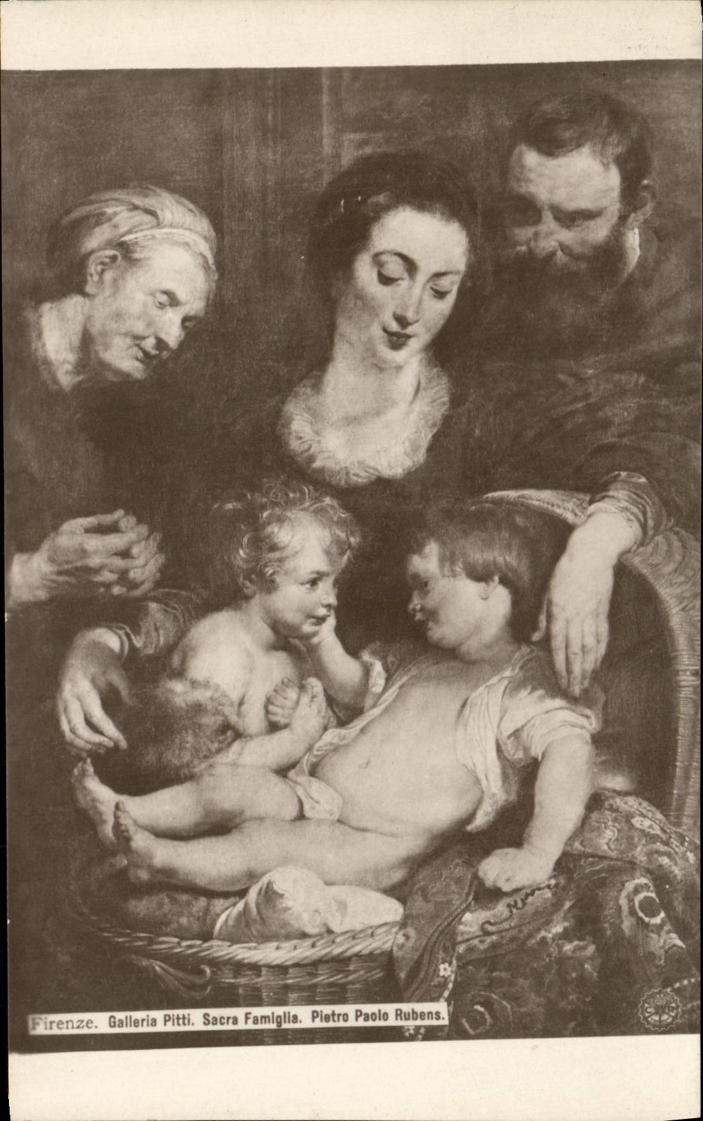 CPA Firenze Galleria Pitti Sacra Famiglia Pietra Paolo Rubens