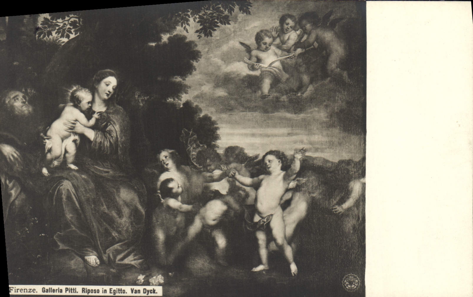 CPA Firenze Galleria Pitti Riposo In Egitto Van Dyck