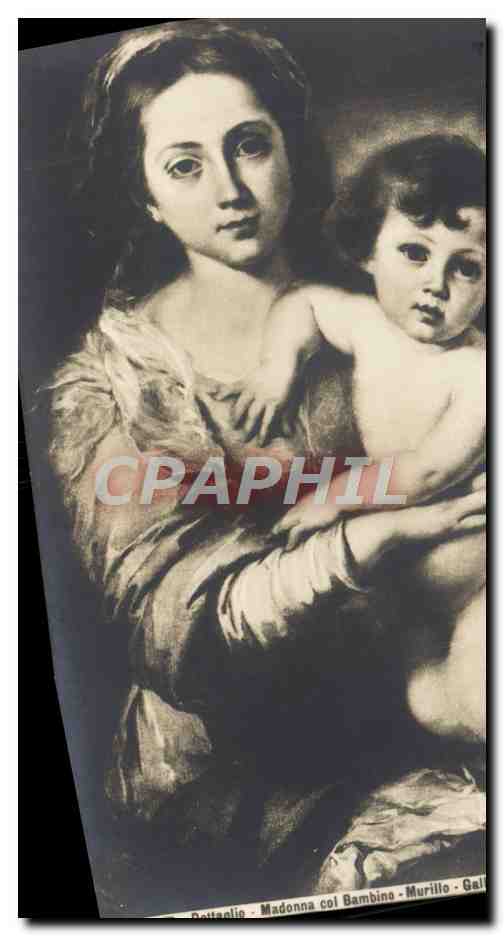 CPA Firenze Madanna Col Bambino Murillo Gall Uffizi