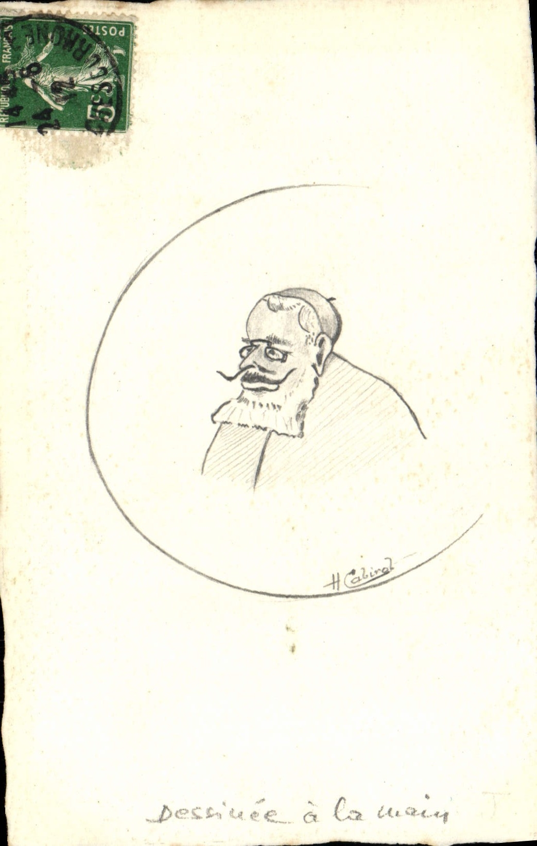 Ritratto del Signor Calinard — disegno a matita — H. Calinard