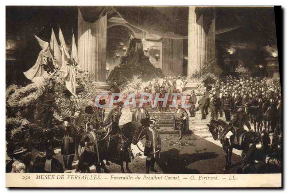 CPA Musee De Versailles Funerailles Du President Carnot Bertrand