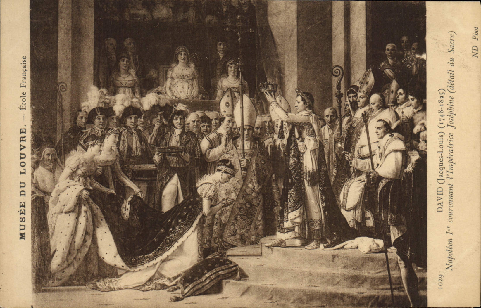 CPA Musee Du Louvre Ecole Francaise Davind Napoleon 1er couronnant l'imperatrice Josephine 