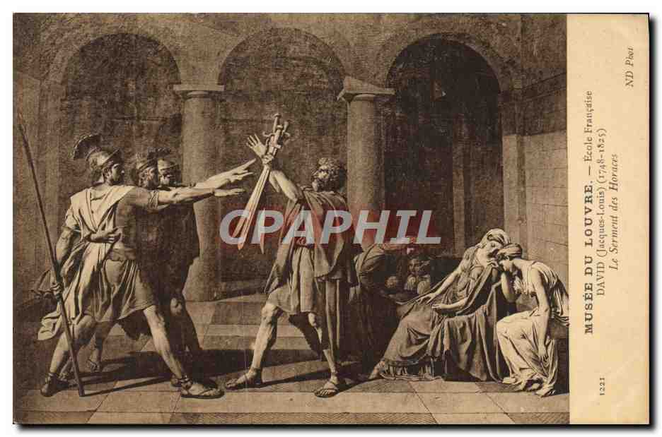 CPA Musee Du Louvre Ecole Francaise David Le serment des Horaces
