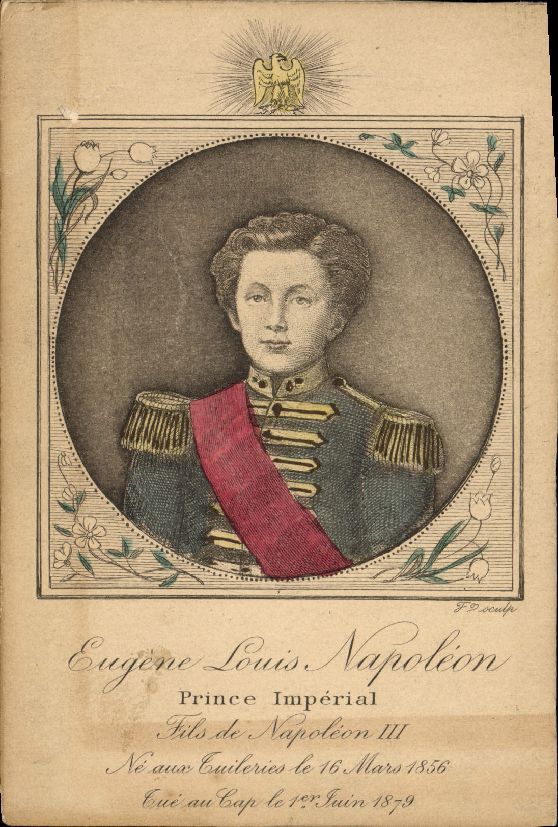 CPA Eugene Louis Napoleon Prince Imperial fils de Napoleon III