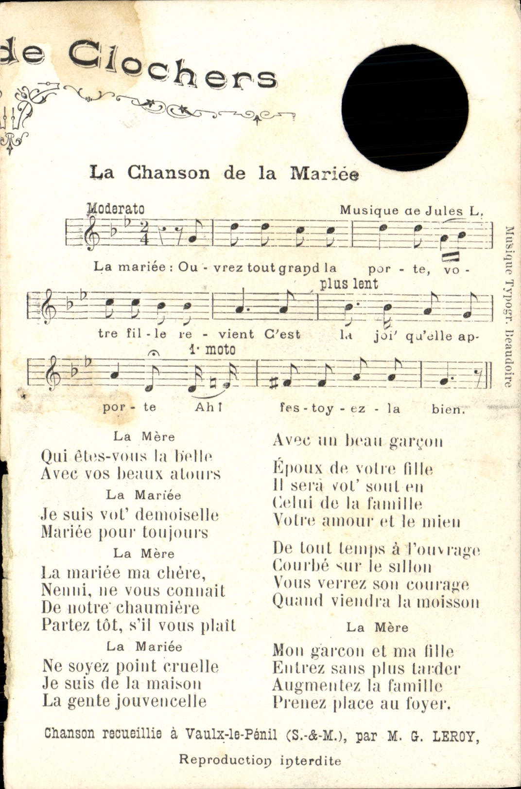 CPA La Chanson De La Mariee