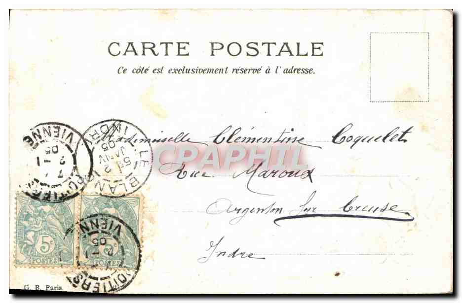 CPA Bonne Et Heureuse Annee Fleurs — Verso