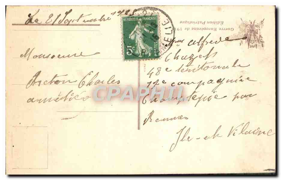 CPA Encore Une Image Du Christ Outragee Par l'Artillerie Du Kaiser Militaria  — Rückseite