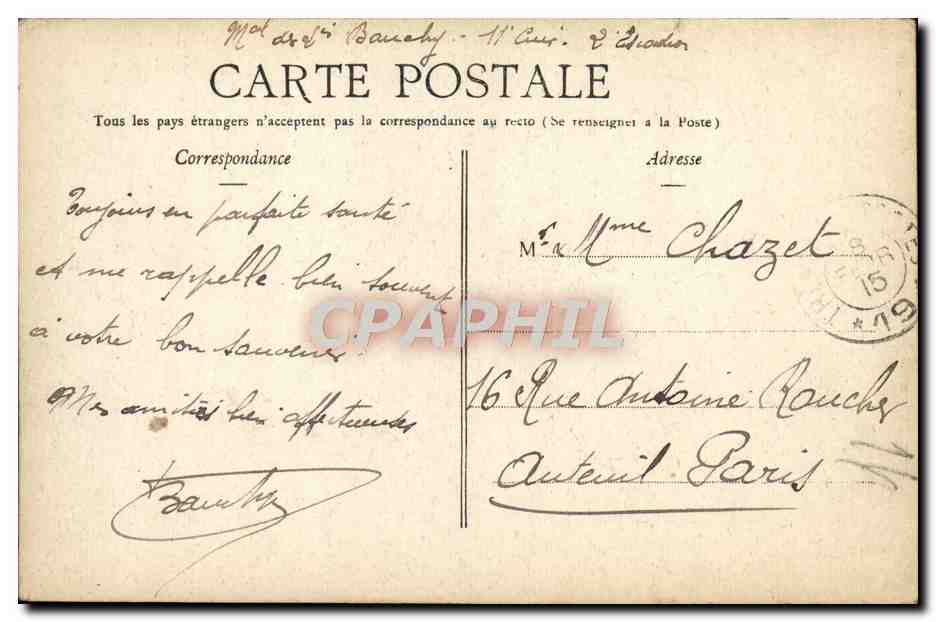 CPA Nieuport L'Eglise Militaria — Rückseite