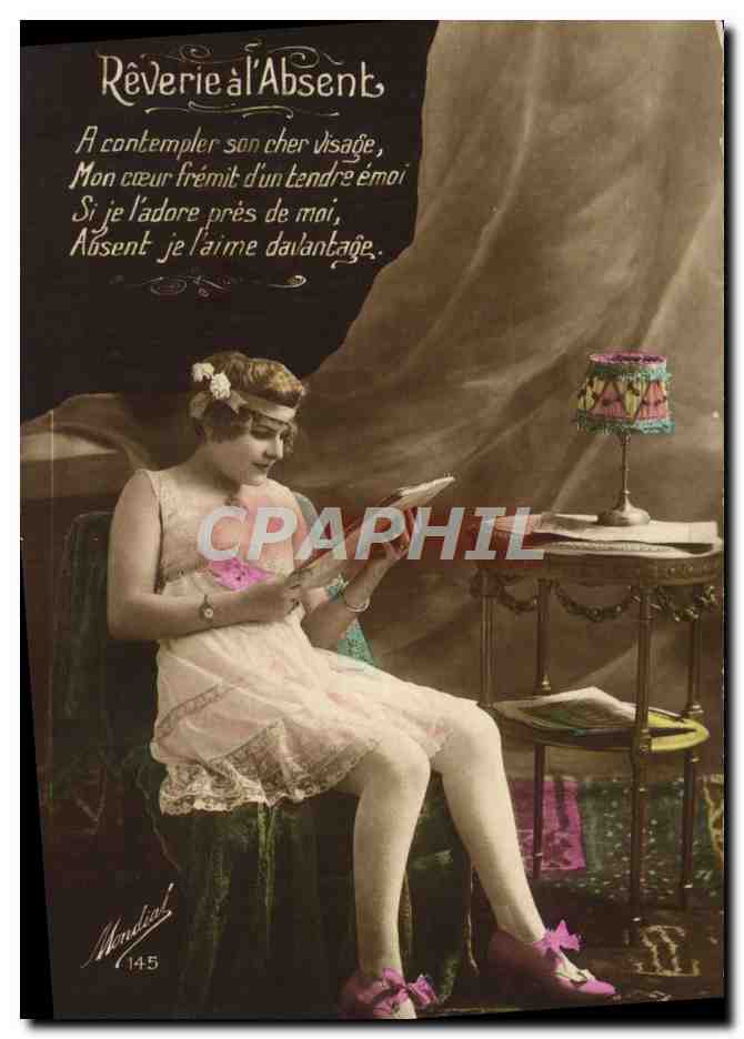 CPA Reverie A l'Absent A contempler Son Cher Visage Femme Militaria 