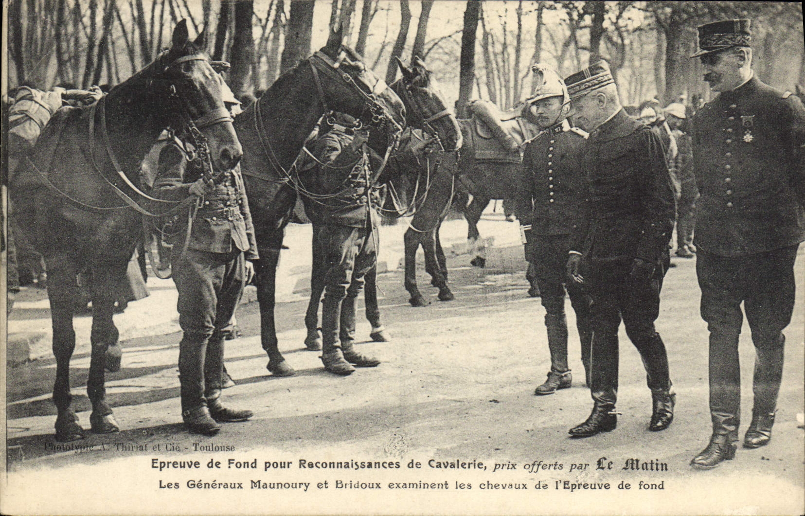 CPA Epreuve De Fond Pour Reconnaissances De Cavalerie Prix Offerts Par Le Matin Maunoury Bridoux Militaria 