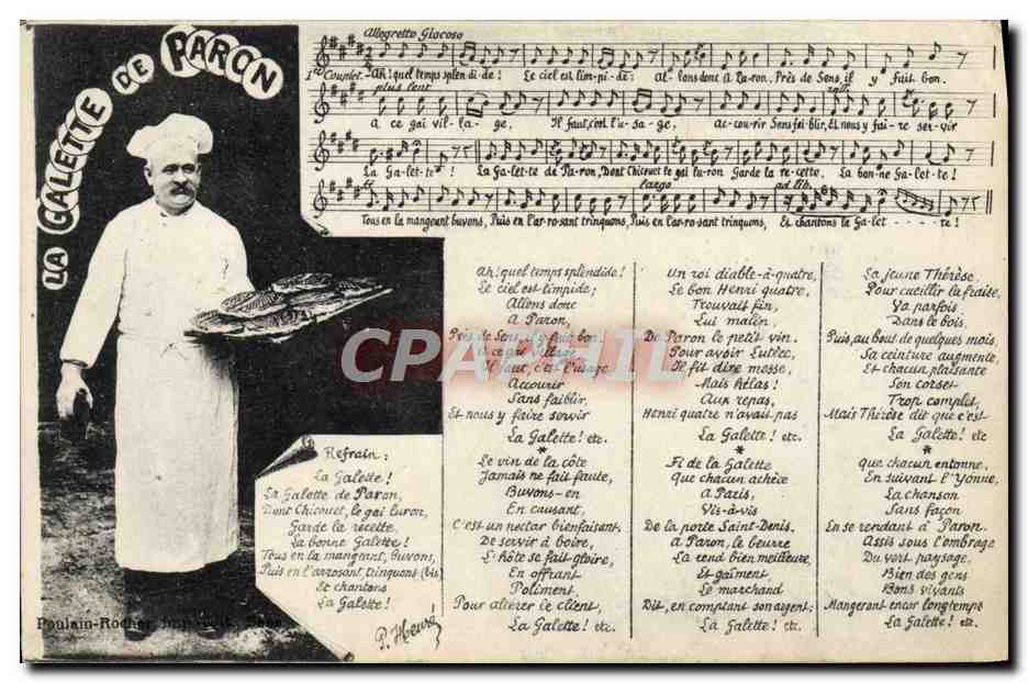 La Galette de Paron — Chanson et portrait de cuisinier — Boulain-Rocher, n° 104