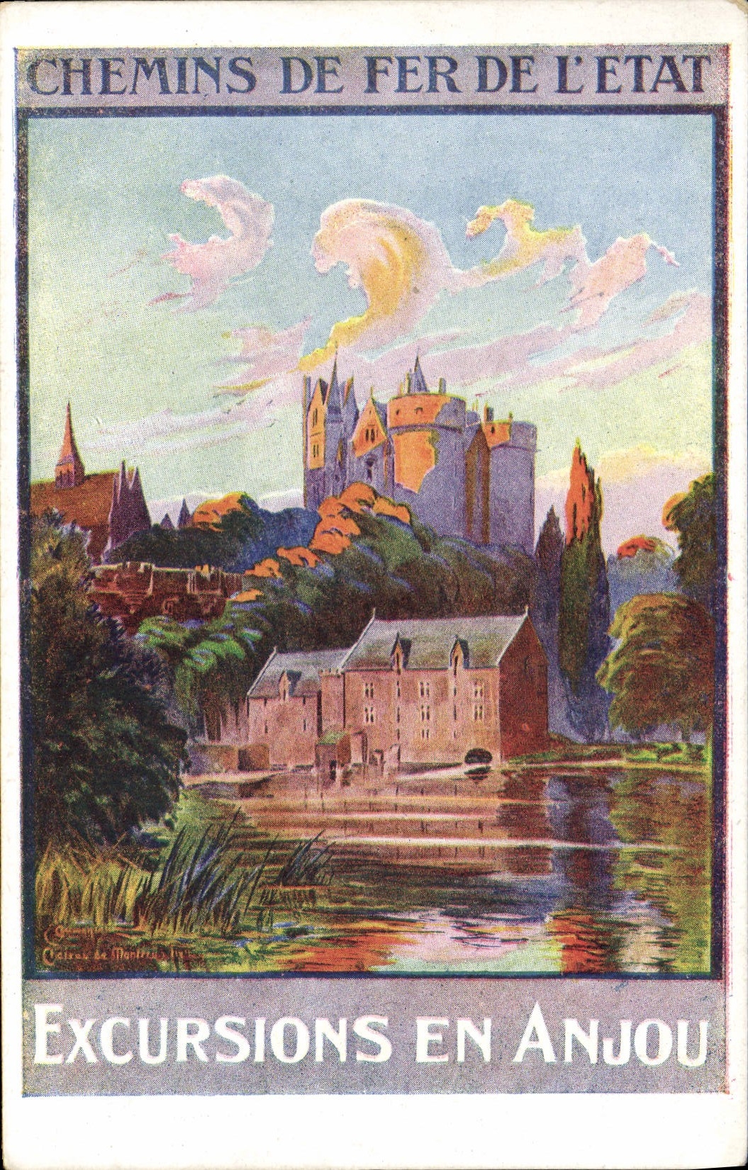 CPA Chemins De Fer De L'Etat Excursions En Anjou Train 