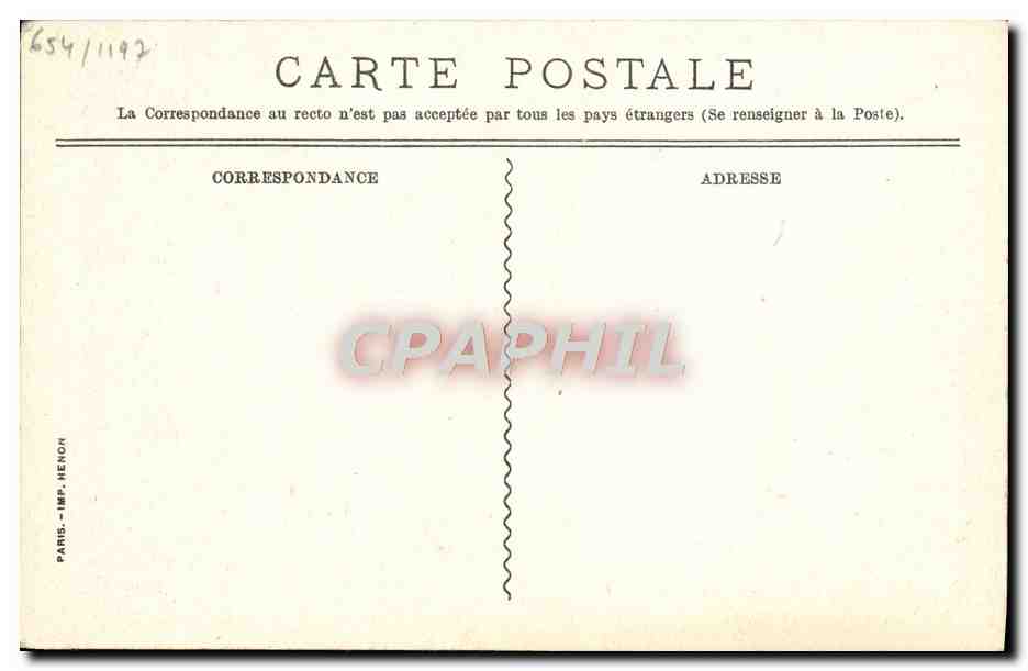 CPA Chemins De Fer De L'Etat Excursions En Anjou Train  — Verso