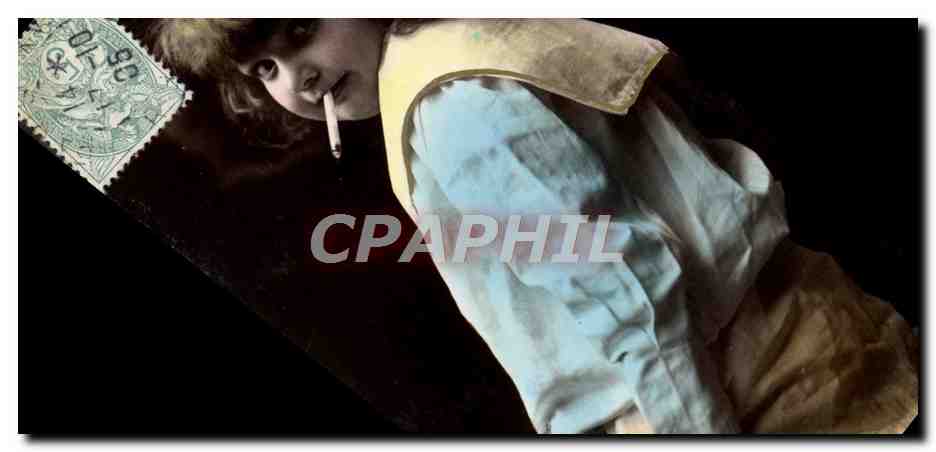CPA Fantaisie Enfant a la cigarette Tabac