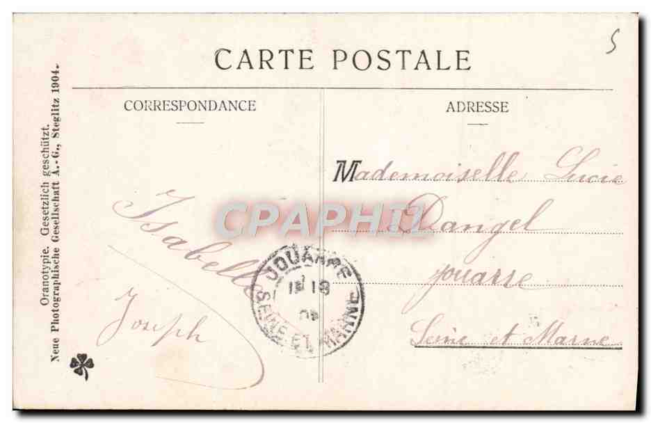 CPA Fantaisie Enfant a la cigarette Tabac — Rückseite