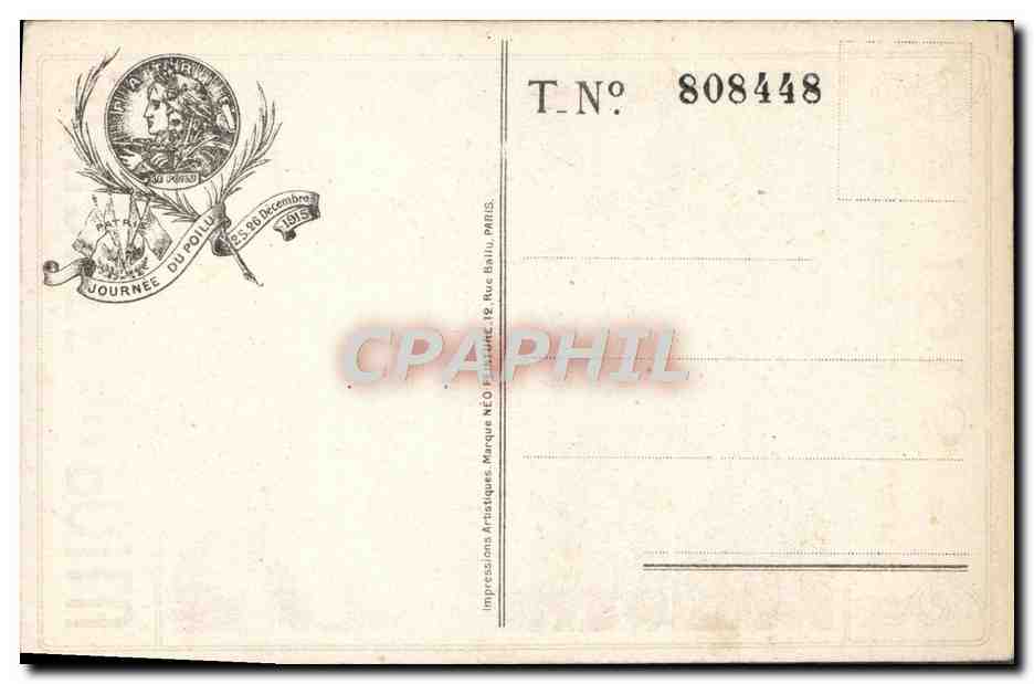 CPA Journee Du Poilu 25 26 decembre 1915 Militaria  — Rückseite
