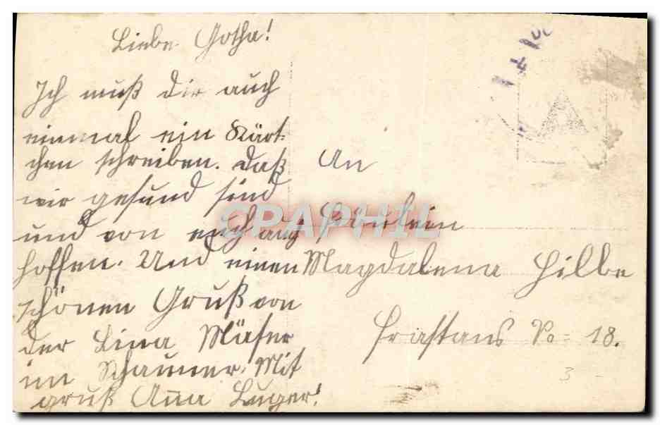 CPA Der Schutzengel Ein Engel Den Mir Gott Gesandt Militaria — Rückseite