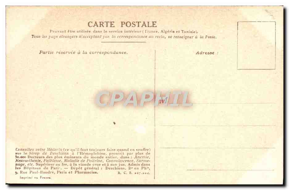 Bataille de l'Alma — 20 Septembre 1854 — Deschiens Éditeur — Rückseite