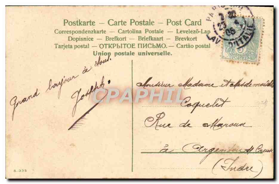 CPA Fantaisie Fleurs Muguet — Verso