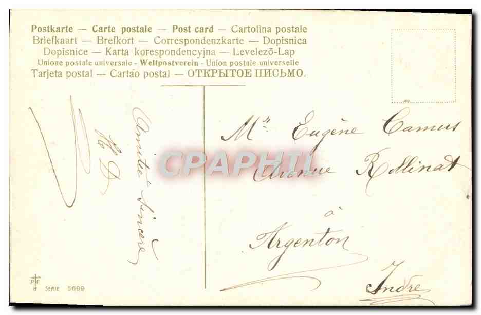 CPA Fantaisie Fleurs Vigne Je Meurs Ou Je m'Attache — Rückseite