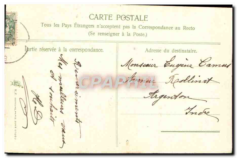 CPA Fantaisie Bonne Et Heureuse Annee Fleurs — Rückseite