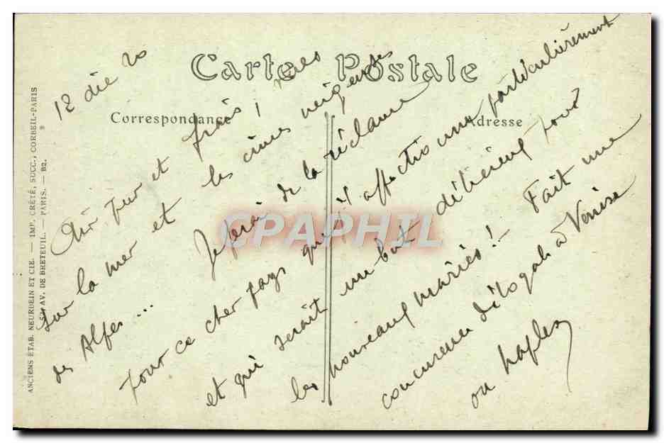 CPA Castillon Vue Generale Des Deux Villages — Rückseite