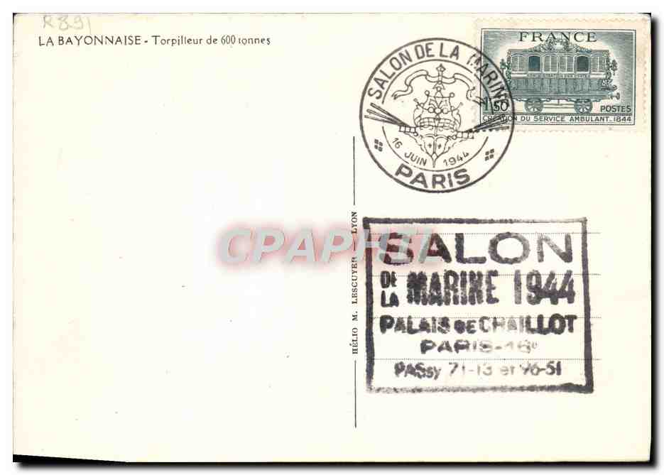 CPA La Bayonnaise Torpilleur De 600 tonnes Militaria — Verso