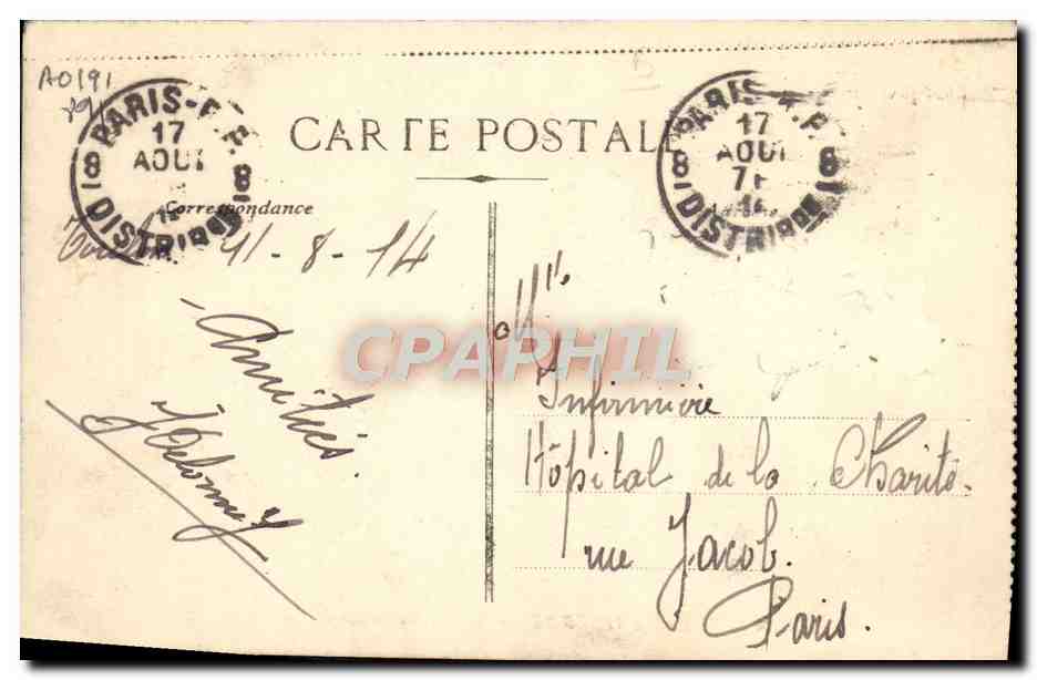 CPA Marine De Guerre Verite Cuirasse de 1er rang Bateau — Verso