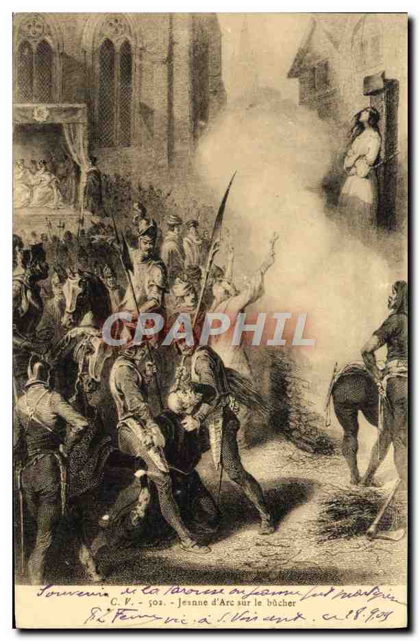 CPA Jeanne D'Arc Sur Le Bucher
