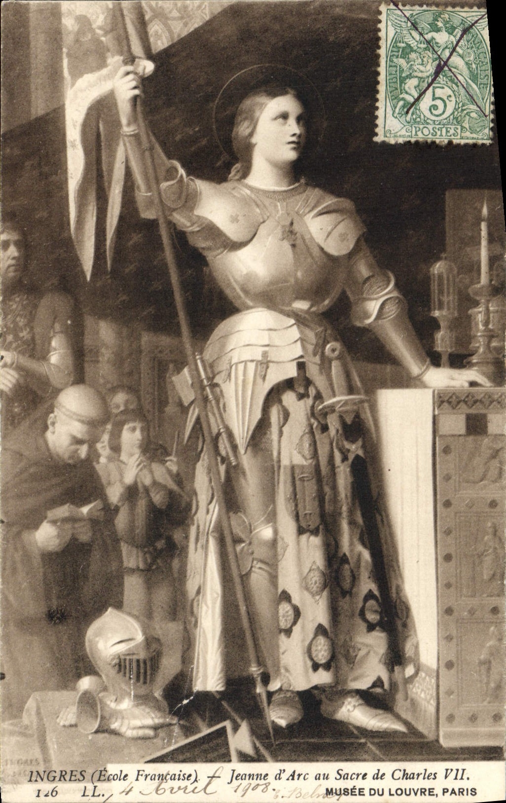 CPA Ingres Jeanne d'Arc Au Sacre De Charles VII Musee Du Louvre Paris