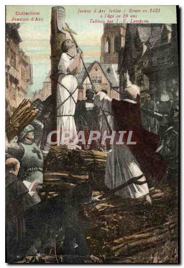 CPA Collection Jeanne d'Arc Brulee A Rouen en 1431 Lenepveu