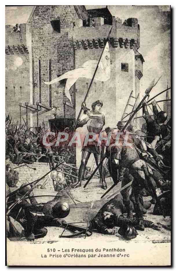 CPA Les Fresques Du Pantheon La Prise d'Orleans Par Jeanne d'Arc