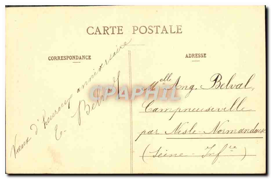 CPA Les Fresques Du Pantheon Jeanne d'Arc brulee a Rouen en 1431 Lenepveu — Rückseite
