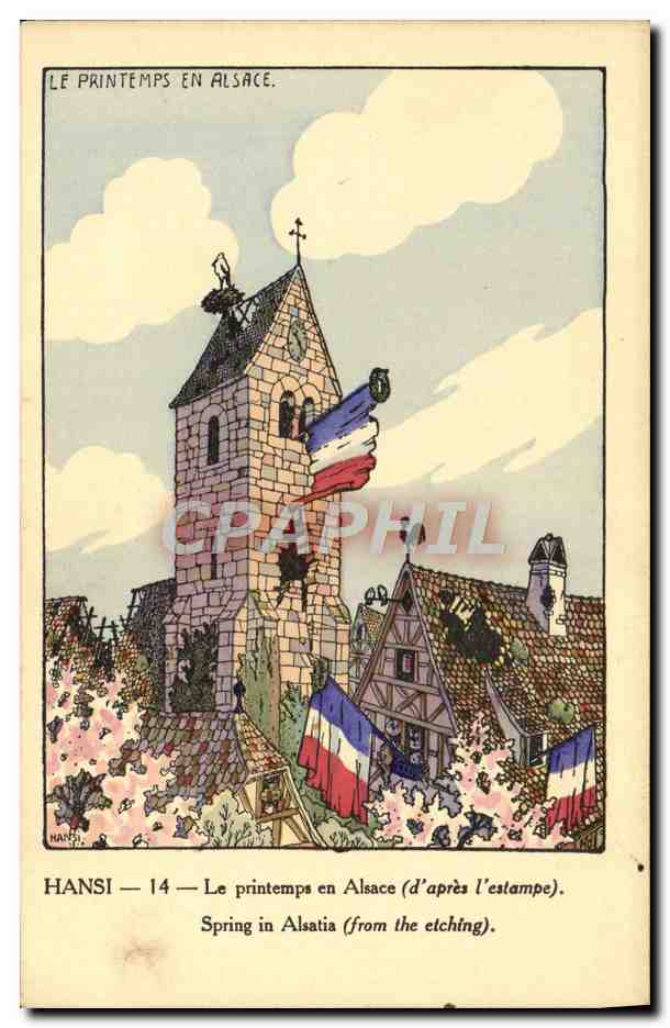 CPA Le Printemps En Alsace Hansi Le Printemps en alsace