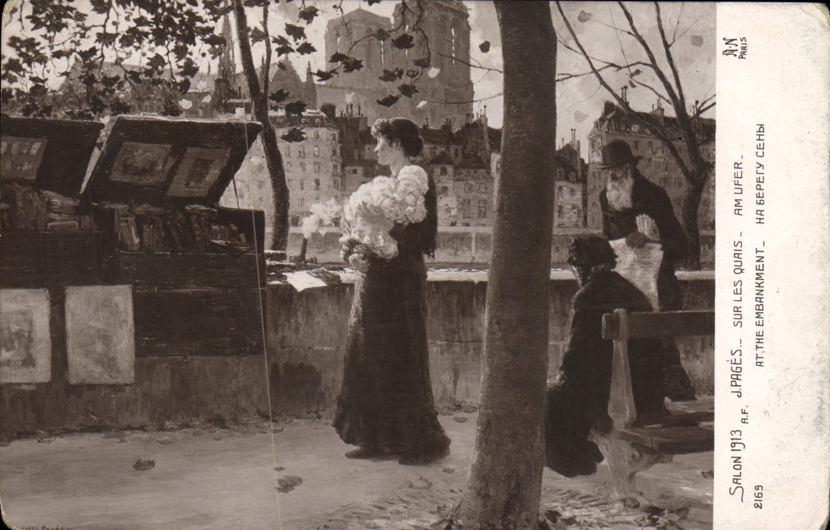 CPA Salon 1913 Pages Sur Les Quais Paris Notre Dame
