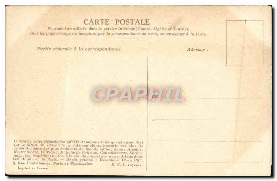 CPA Musee De Versailles Siege d'Yortown Rochambeau et Washington Militaria — Rückseite