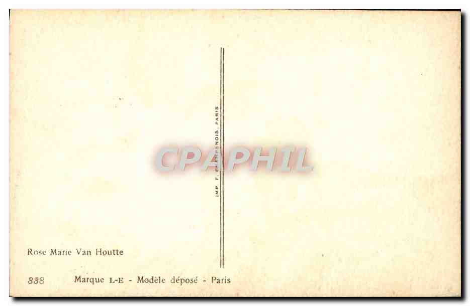 CPA Fantaisie Fleurs Rose Marie Van Houtte — Verso