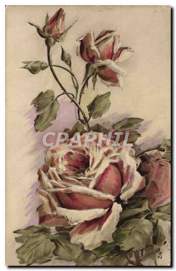CPA Fantaisie Fleurs