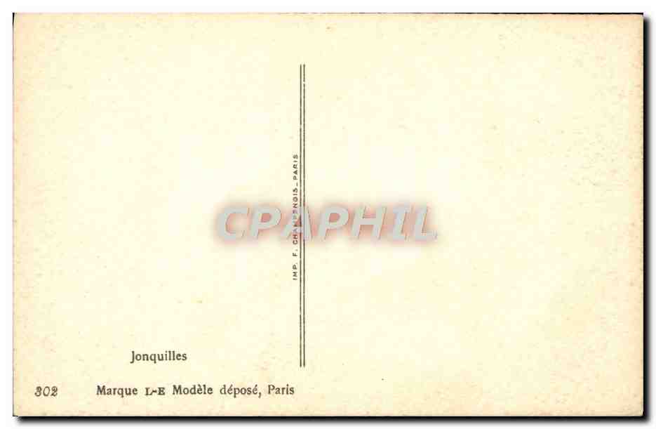CPA Fantaisie Fleurs Jonquilles — Rückseite