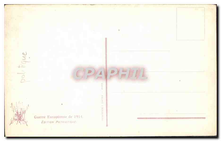 CPA Augagneur Ministre De La Marine 1914 1915 Militaria  — Rückseite